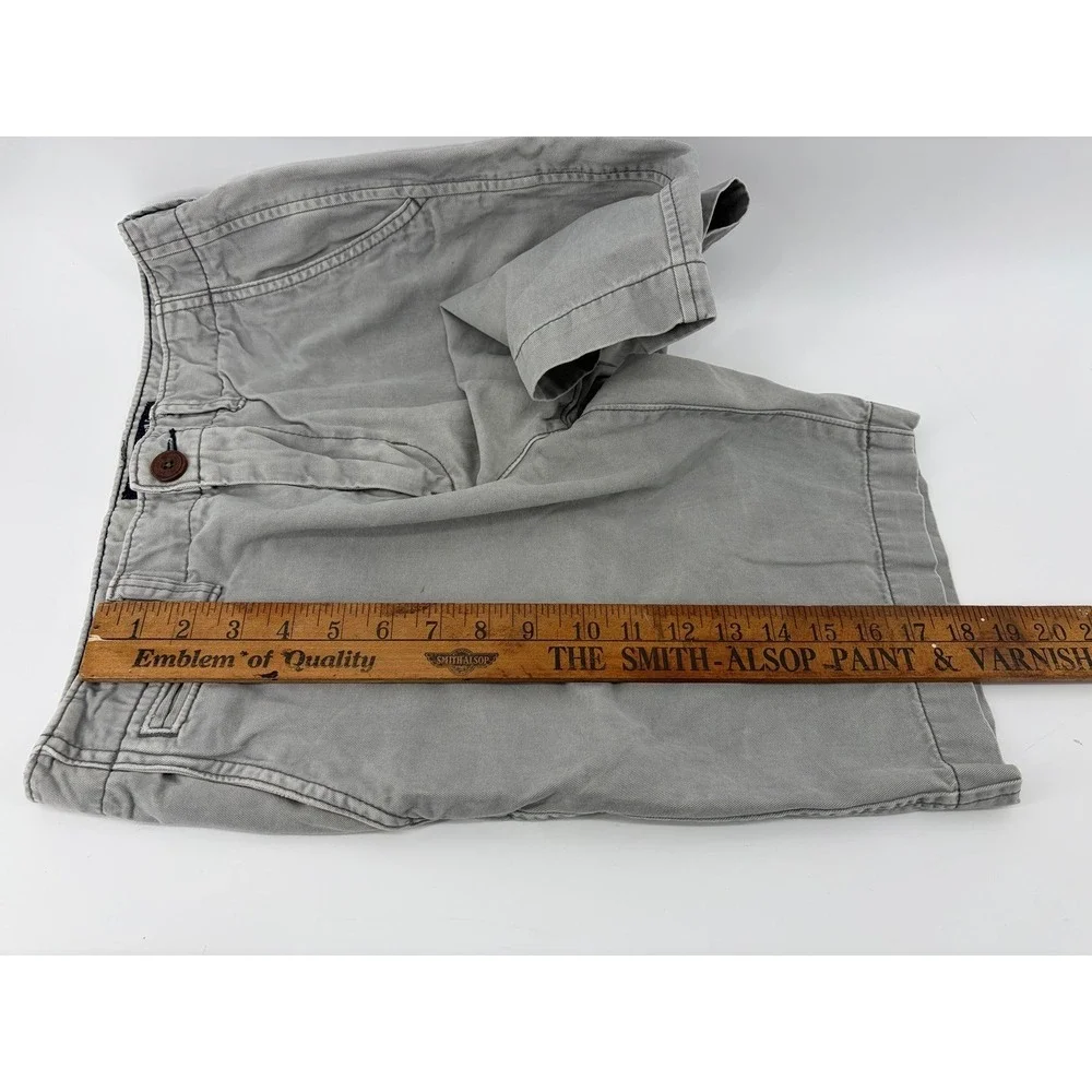 American Eagle Shorts, Gray Chino, Classic, Distressed Longer, Men's Size 30